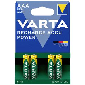 Varta RECH.AC.PowerAAA550mAh Bli 4 Oplaadbare AAA batterij (potlood) NiMH 550 mAh 1.2 V 4 stuk(s)