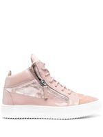 Giuseppe Zanotti baskets montantes à lacets - Rose