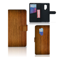 OnePlus 8 Pro Book Style Case Donker Hout