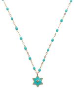 Gigi Clozeau collier Étoile en or 18ct serti de turquoise et de diamants - Bleu