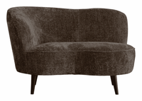 WOOOD Lounge Fauteuil Sara Chenille - Grijs/Bruin - thumbnail