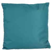 Anna's collection Buiten of tuin sier kussens - petrol blauw - 60 x 60 cm - binnen/buiten   -