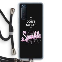 Sparkle quote: Sony Xperia 5 II Transparant Hoesje met koord