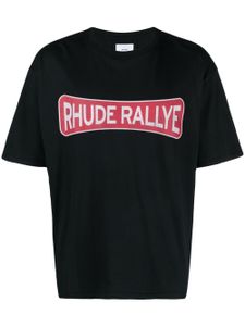 RHUDE t-shirt Rallye à logo imprimé - Noir