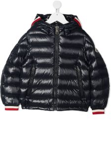 Moncler Enfant doudoune zippée à capuche - Bleu