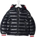 Moncler Enfant doudoune zippée à capuche - Bleu - thumbnail