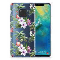 Huawei Mate 20 Pro TPU Hoesje Flamingo Palms - thumbnail