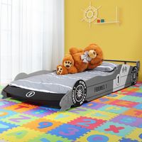 Kinderbed F1 auto zilver