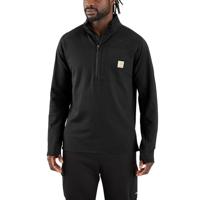 Carhartt Heren Force Relaxed Fit Mock Neck T-shirt met halve rits, Zwart, XXL