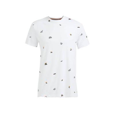 WE Fashion T-shirt met all over print white uni