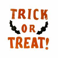 Halloween gel raamstickers - trick or treat - herbruikbaar - 19 cm   -