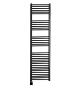 Sanicare elektrische design radiator 45x172cm zwart met Bluetooth en thermostaat links zwart