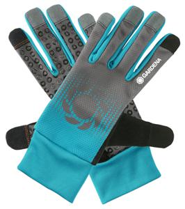 Gardena 11502-20 beschermende handschoen Tuinhandschoenen Zwart, Blauw, Grijs Katoen, Elastaan, Nylon, Polyester, Polyurethaan