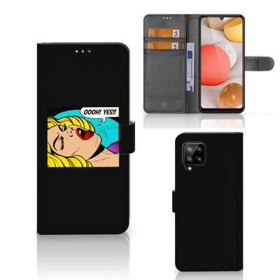 Samsung Galaxy A42 5G Wallet Case met Pasjes Popart Oh Yes Samsung Galaxy A42 5G Wallet Case met Pasjes Popart Oh Yes