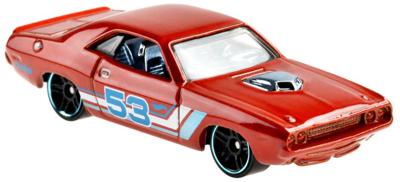 Hot Wheels auto '70 Dodge Hemi Challenger 1:64 chroom rood