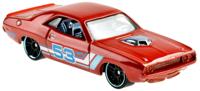 Hot Wheels auto '70 Dodge Hemi Challenger 1:64 chroom rood