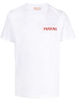 Marni t-shirt en coton à patch logo - Blanc - thumbnail