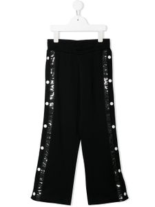 Balmain Kids pantalon de jogging à détail de boutonnière - Noir