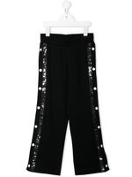 Balmain Kids pantalon de jogging à détail de boutonnière - Noir - thumbnail