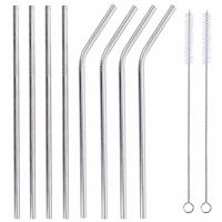 Alpina Rietjes 21 cm herbruikbaar / afwasbaar - 8 stuks RVS - wasbare en herbruikbare drinkrietjes