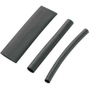 TRU COMPONENTS 1572126 Krimpkous assortiment Zwart 12.70 mm 1.60 mm Krimpverhouding:3:1 6 onderdelen