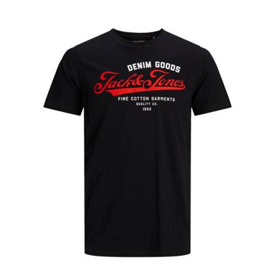 JACK & JONES ESSENTIALS T-shirt met logo zwart