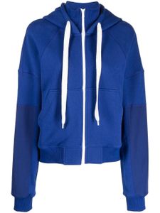 Goen.J hoodie zippé à manches longues - Bleu