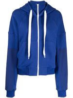 Goen.J hoodie zippé à manches longues - Bleu