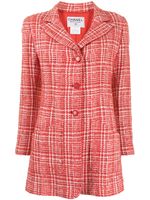 CHANEL Pre-Owned blazer en tweed à carreaux (1997) - Rouge