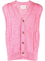 Nanushka gilet en laine Terence à empiècements - Rose