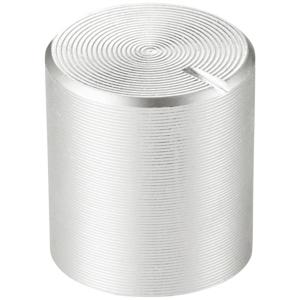 TRU COMPONENTS TC-11613920 Draaiknop Met knopmarkering Zilver (Ø x h) 10 mm x 11 mm Aluminium, Plastic 1 stuk(s)