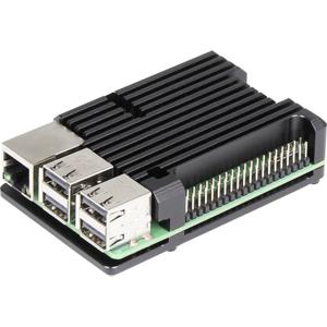 Joy-it ARMOR Case BLOCK SBC-behuizing Geschikt voor serie: Raspberry Pi Incl. passieve koeler Zwart