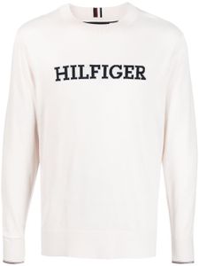 Tommy Hilfiger pull en coton à logo intarsia - Tons neutres