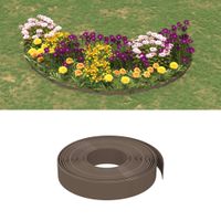 Tuinrand 10 m 10 cm polyetheen bruin - thumbnail