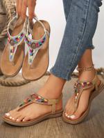 Plain Summer Synthetic Leather Vacation Slide Sandals