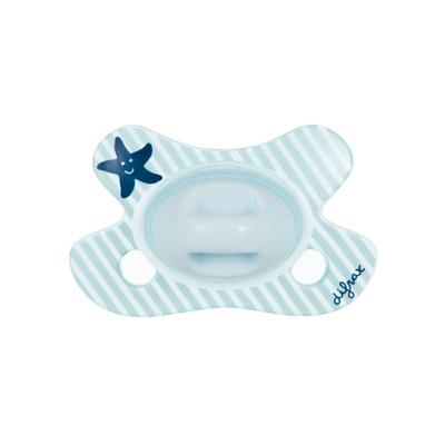 Difrax Fopspeen Natural Newborn Junior Siliconen Blauw