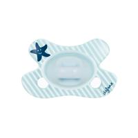 Difrax Fopspeen Natural Newborn Junior Siliconen Blauw