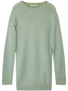 Stella McCartney sequin-embellished cape jumper minidress - Vert