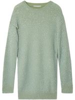 Stella McCartney sequin-embellished cape jumper minidress - Vert - thumbnail