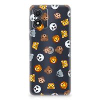 TPU bumper voor Motorola Moto E13 Dieren Emojis