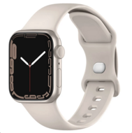 Siliconen sportbandje - Sterrenlicht / starlight - Maat: M/L - Geschikt voor Apple Watch 38mm / 40mm / 41mm