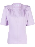 The Attico t-shirt en coton Jewel à découpes - Violet