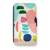 Bold Rounded Shapes: iPhone XS Flip Hoesje