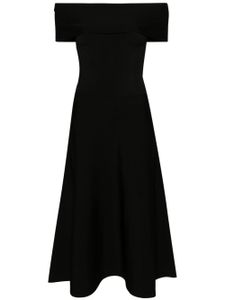 Fabiana Filippi robe mi-longue à encolure bateau - Noir