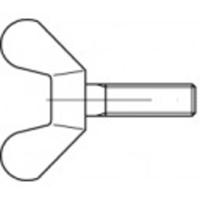 TOOLCRAFT TO-5447481 Vleugelschroef M6 10 mm DIN 316 Messing 100 stuk(s)