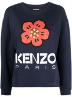 Kenzo pull en coton à logo imprimé - Bleu - thumbnail