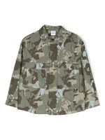 Aspesi Kids chemise à motif camouflage - Vert