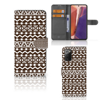 Samsung Galaxy Note 20 Telefoon Hoesje Aztec Brown - thumbnail