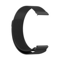 By Qubix - Compatible met Garmin Vivomove 3 / HR/Luxe/Sport/Style/Trend - Milanese bandje - Zwart - Compatible Garmin bandje - Bandbreedte: 20mm