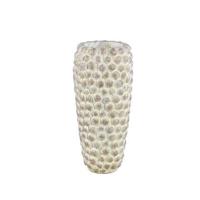 PTMD Ruis Cream cement dotted pot round high M - thumbnail